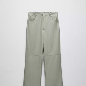 Zara leatherette straight leg pants. Size M like new